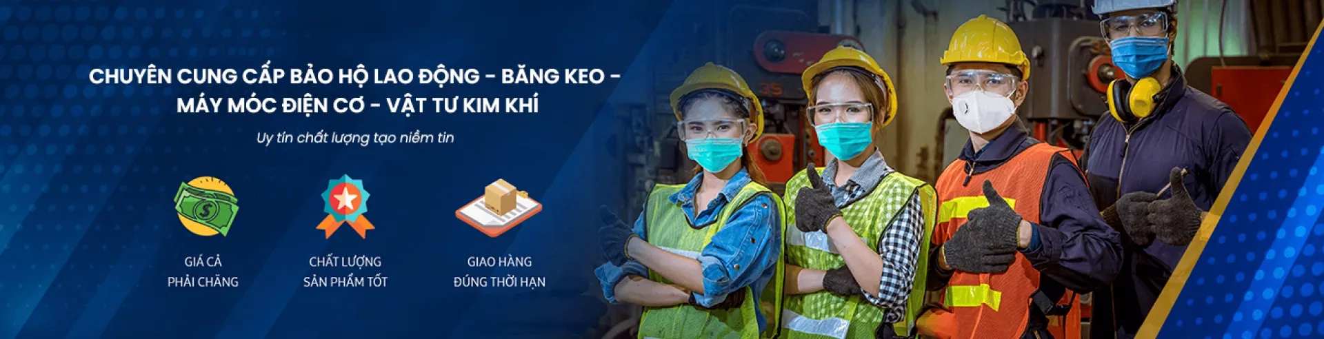 banner giua vat tu bao ho lao dong khanh nguyen